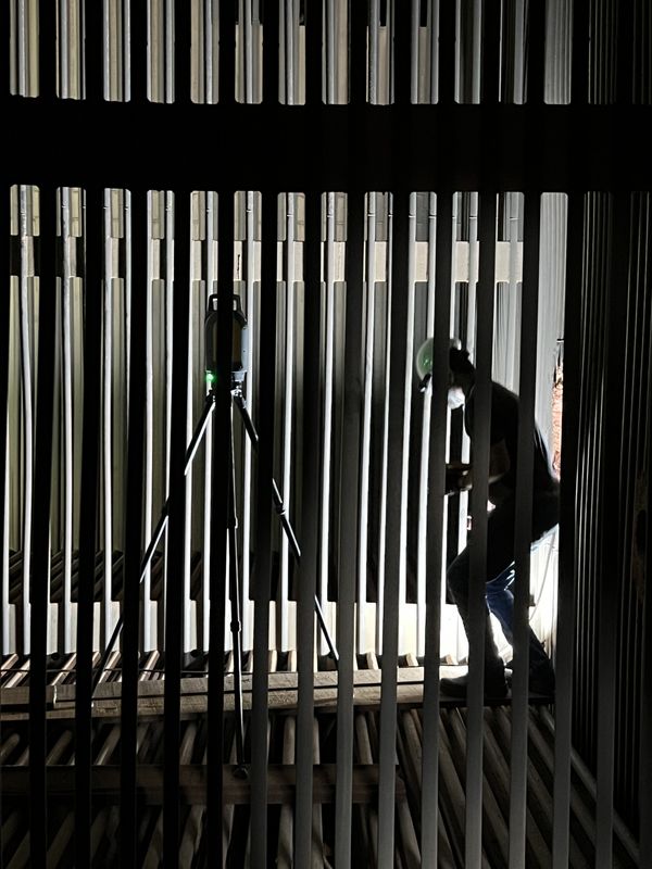 Serviço de modelagem 3D de nuvem de pontos do interior de uma caldeira